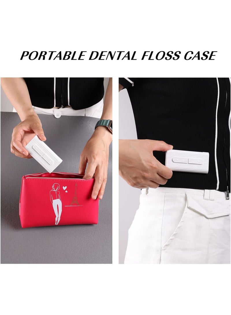 White Dental Floss Portable Case, Storage 10 Picks Adult Floss in Box. The Best Tool for Cleaning Teeth and Oral Care. Portable Travel Floss is Perfect for Dinners,Dating,Travel,Hotels.(White) - Image 4